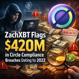 Crypto Breaking - ZachXBT, 2022년부터 4억2000만 달러 (약 5880억원) 규모의 Circle 준수 위반 사례 제기